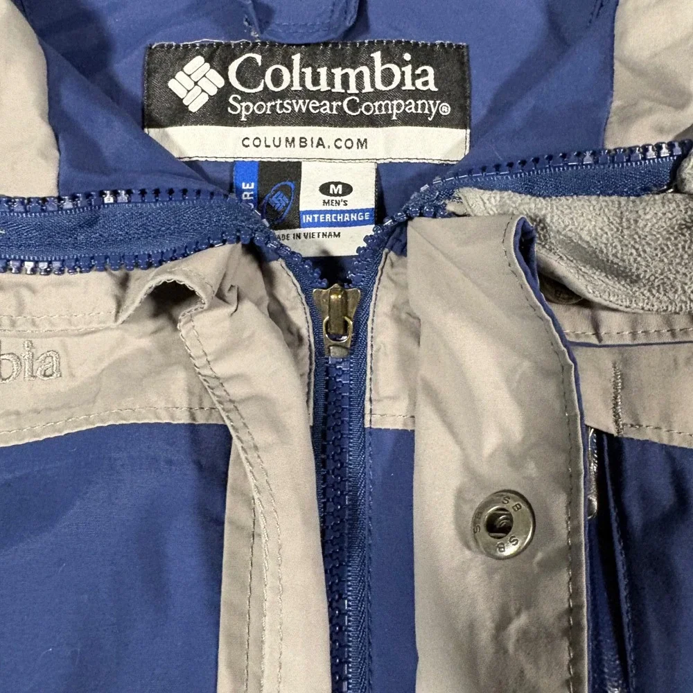 Vintage Columbia Core Interchange Men's 3 in 1 Medium Full Zip‎ Removable Hood